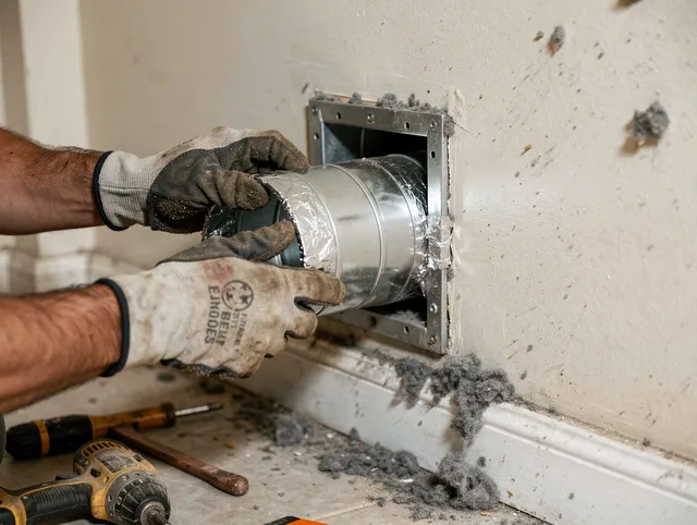 Professional dryer vent repair and installation by Alafaya Dryer Vent Cleaning in Alafaya