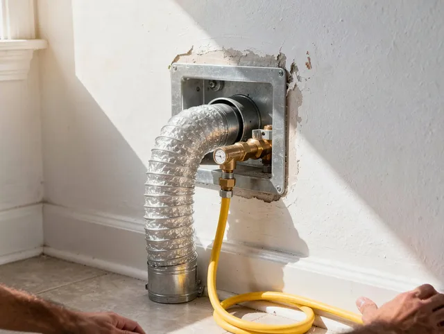 Alafaya Dryer Vent Cleaning certified technician performing specialized gas dryer vent cleaning in Alafaya
